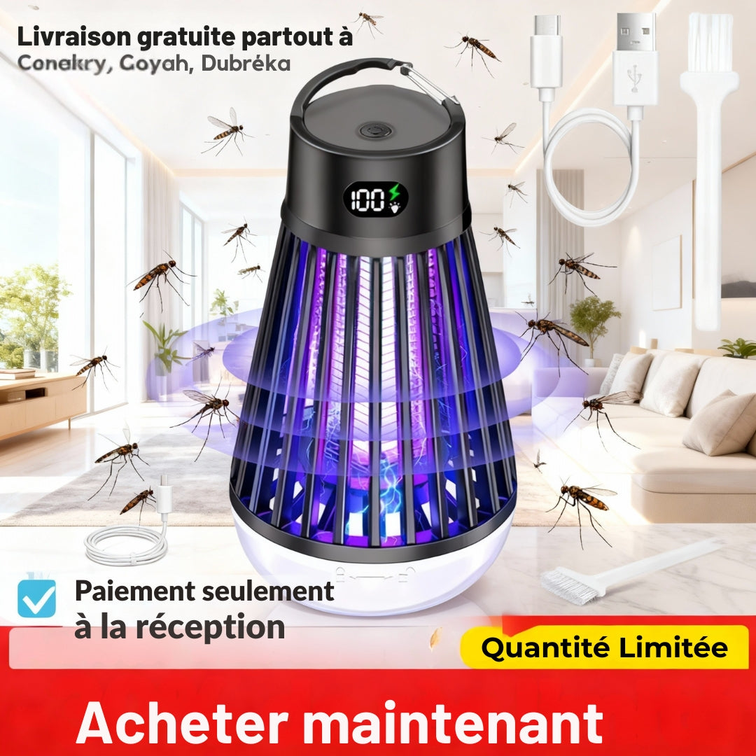 Lampe Anti-Moustique Électrique Rechargeable Pro™ – Écran Digital & Protection 360°