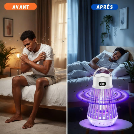 Lampe Anti-Moustique Électrique Rechargeable Pro™ – Écran Digital & Protection 360°