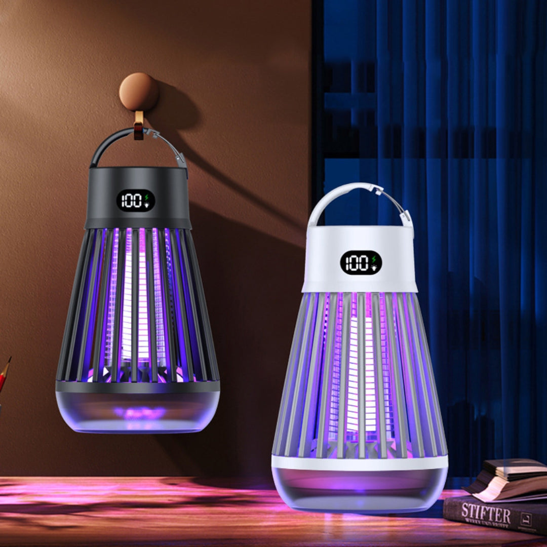 Lampe Anti-Moustique Électrique Rechargeable Pro™ – Écran Digital & Protection 360°