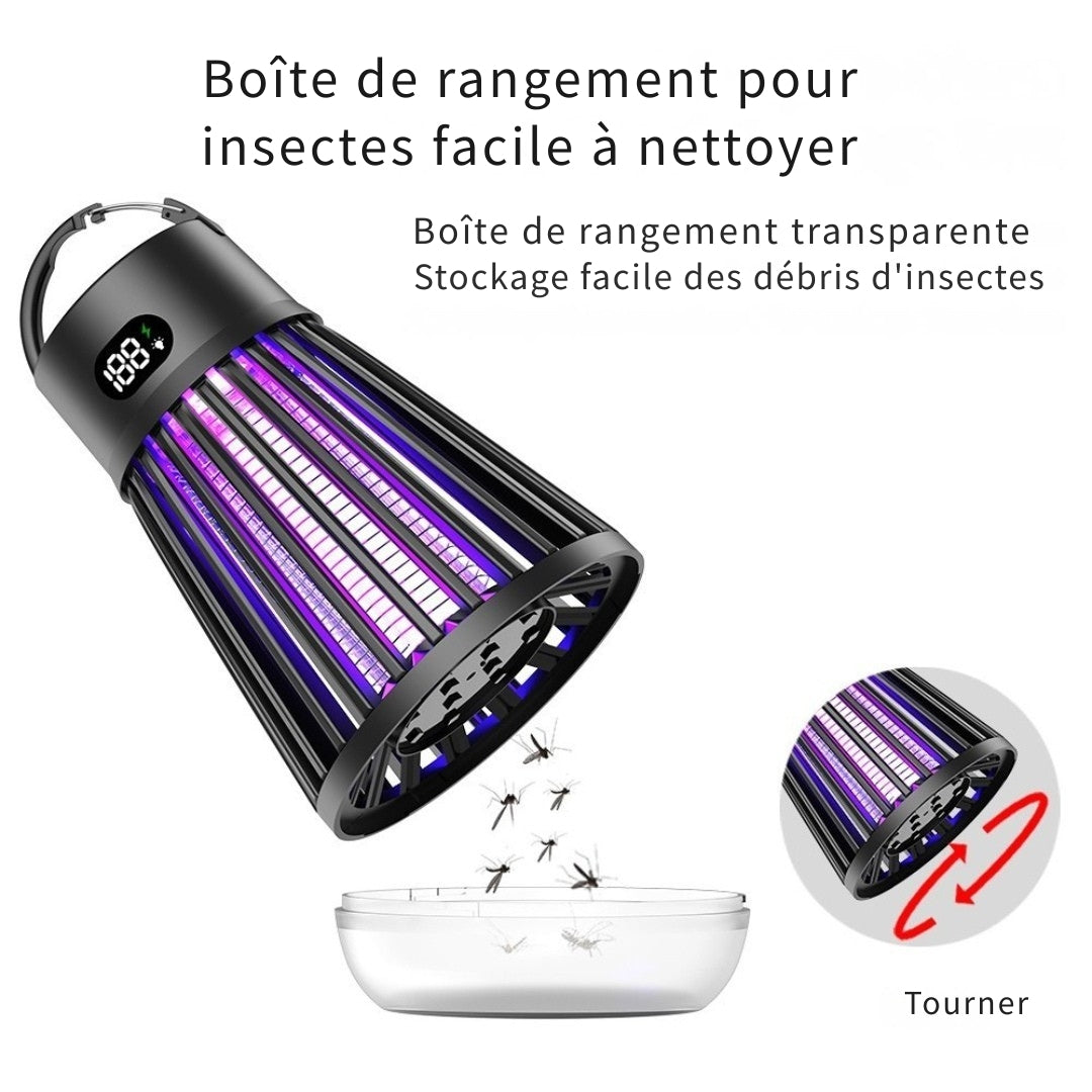 Lampe Anti-Moustique Électrique Rechargeable Pro™ – Écran Digital & Protection 360°
